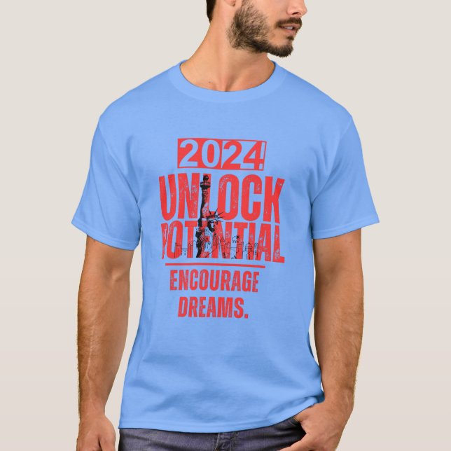 Camiseta Libertar potencial, encorajar sonhos (Frente)