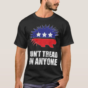 Camiseta Libertarian Porcupine logótipo Don't Tread on