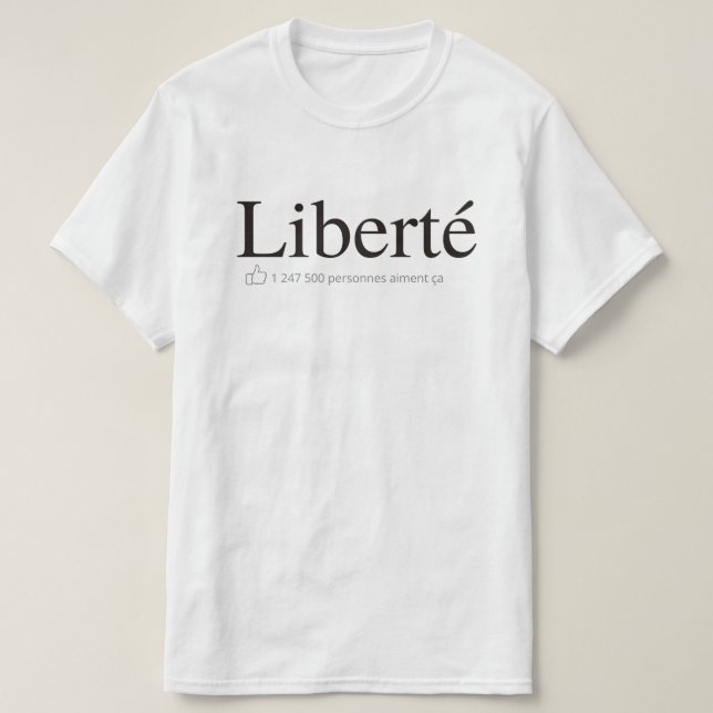Camiseta Liberté como réseaux sociaux (Frente do Design)
