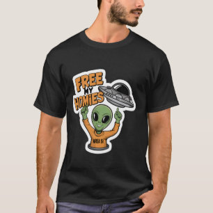 Camiseta Liberte Minha Área De Casas 51 UFO UAP Funny Engra