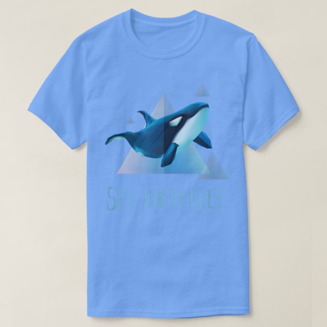 Camiseta Liberte-Os Dos Direitos Animais Da Baleia Orca 537 (Frente do Design)