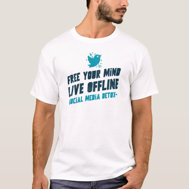 Camiseta Liberte Sua Mente, Ao Vivo Offline - Detox De Mídi (Frente)