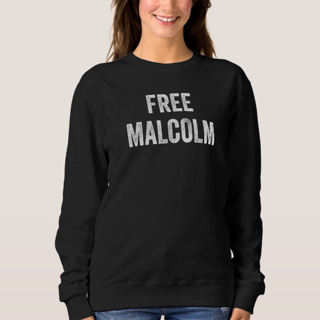 Camiseta Libertem Malcolm Apoiem a Libertação de Malcolm da (Frente)