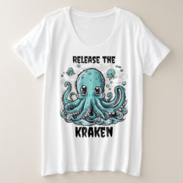 Camiseta Libertem o KRAKEN! Mamãe Polvo Fofa