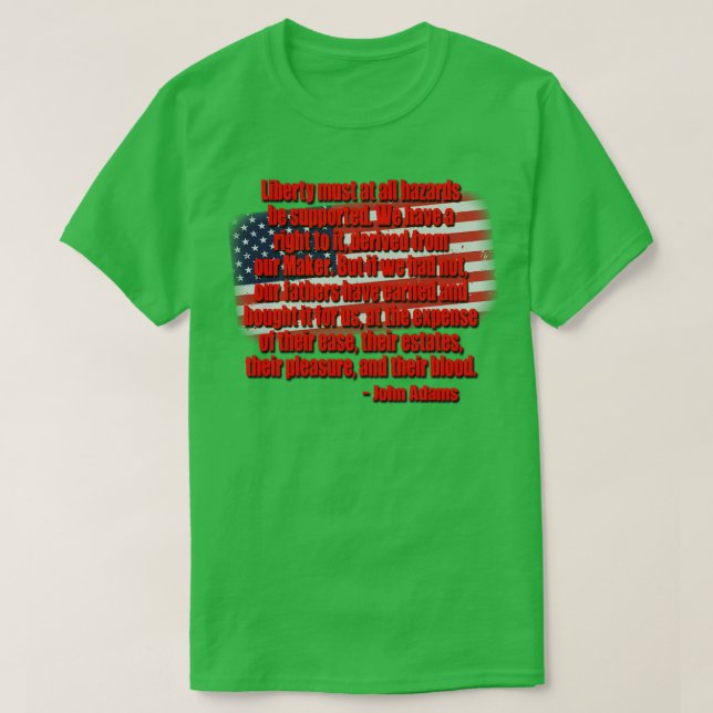 Camiseta Liberty Cote John Adams (Frente do Design)