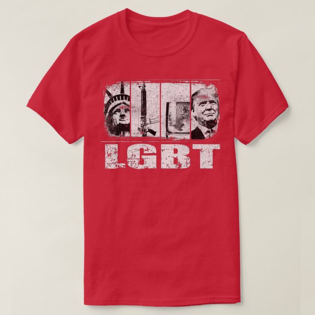 Camiseta Liberty Guns Beer Rump Funny Parody LGB (Frente do Design)