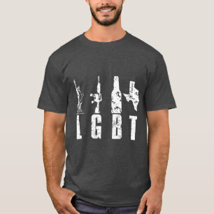 Camiseta Liberty Guns Beer Texas T Parody LGBT