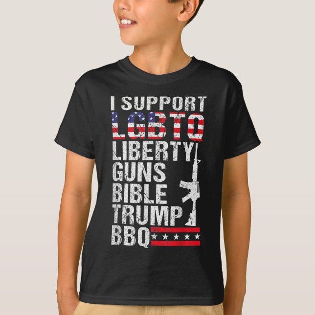 Camiseta Liberty Guns Bíblia Churrasco (Frente)
