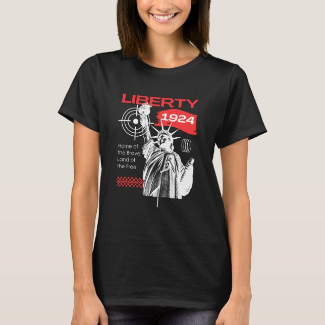 Camiseta Liberty Home Of Brave (Frente)