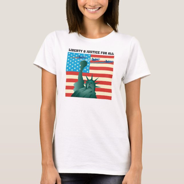 CAMISETA LIBERTY & JUSTICE FOR ALL (Frente)