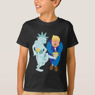 Camiseta Liberty Kicks Trump 2020 Eletion Anti Donald Demo