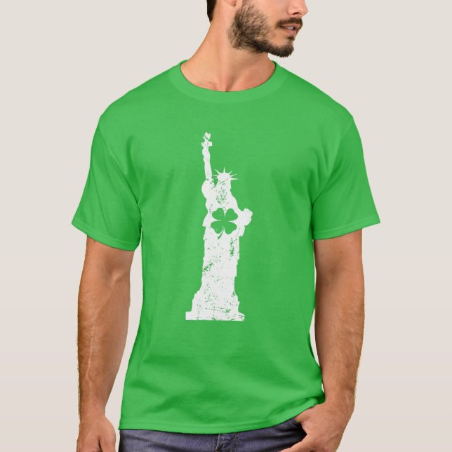 Camiseta Liberty Status Clover Leaf Pajama St Patricks Day (Frente)