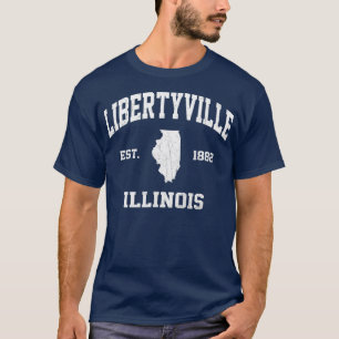 Camiseta Libertyville Illinois IL, antiga nação, rua atléti
