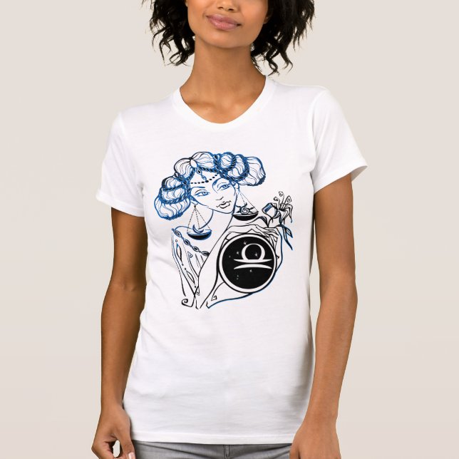 Camiseta Libra Art Deco Lady (Frente)