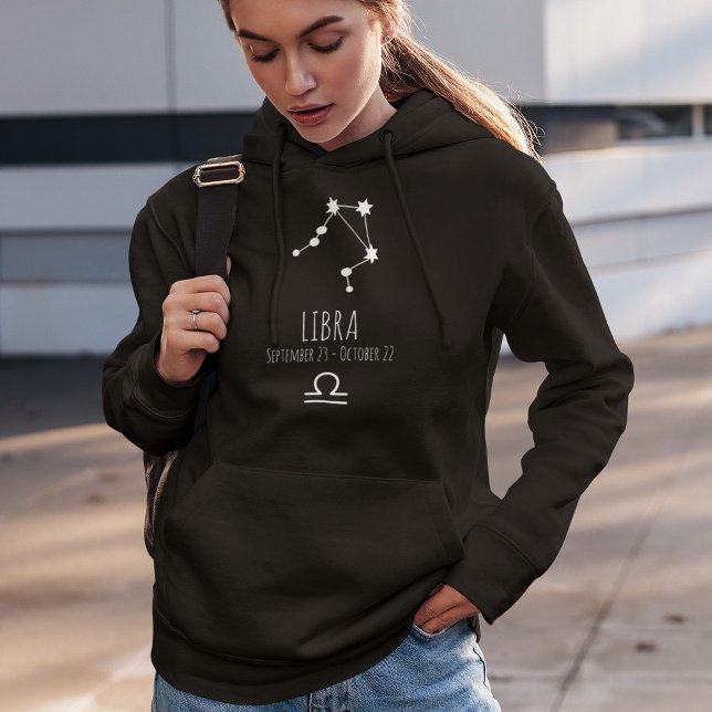 Camiseta Libra | Hoodie (constelação) Zodiaca personalizada (Criador carregado)