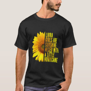 Camiseta Libra Mulher Setembro Outubro Aniversário Sunflowe
