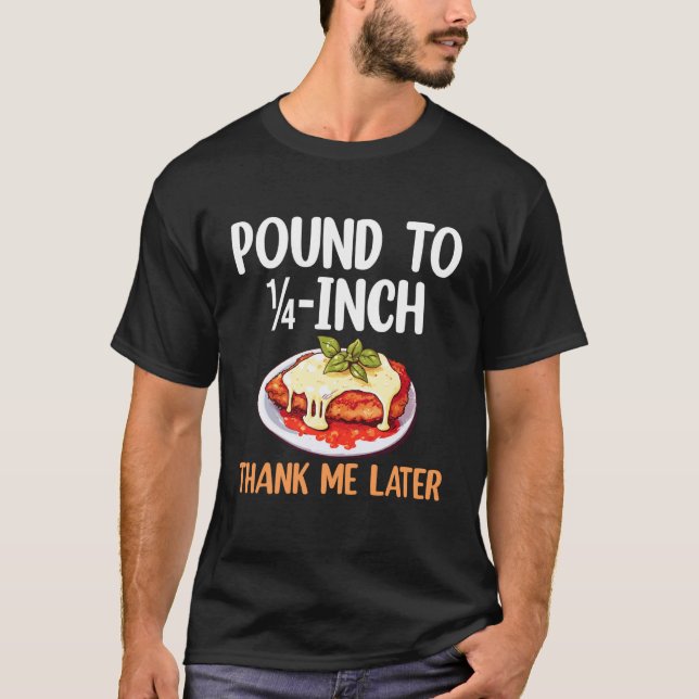 Camiseta Libra para Amante de Frango Parm 14 Polegadas (Frente)