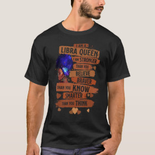 Camiseta Libra Rainha Eu Sou Mais Forte Aniversário Para Mu