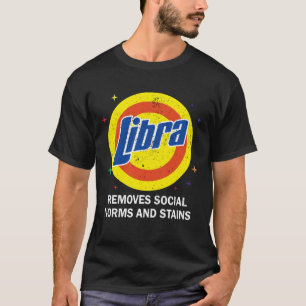 Camiseta Libra Remove Normas Sociais e Manchas Libra Zodíac