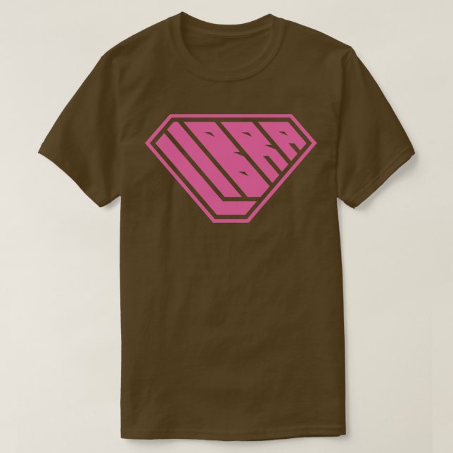 Camiseta Libra SuperEmpoderada Zodiac Rosa (Frente do Design)