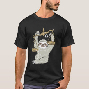 Camiseta Libra Zodíaco Preguiça Abraçando Harmonia Equilíbr