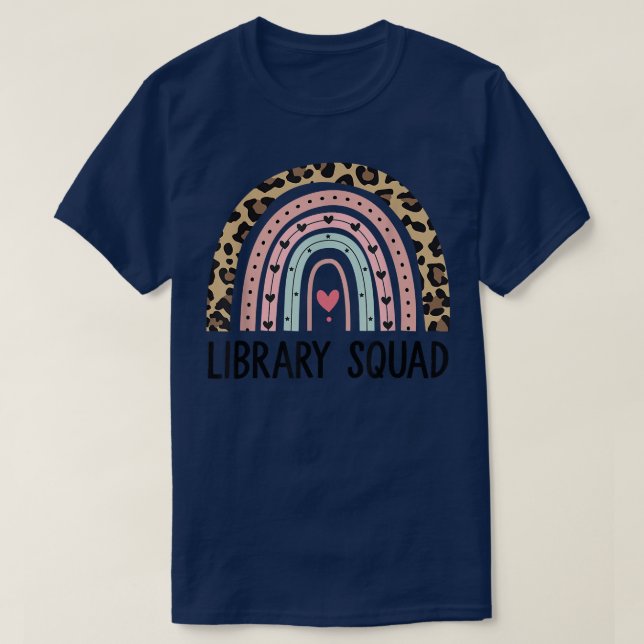Camiseta Library Squad Librarian Reading Teacher Student Bo (Frente do Design)