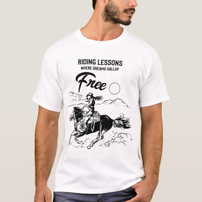 Camiseta Lição de Cavalo Andando (Frente)