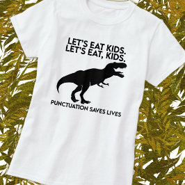 Camiseta Lição de Gramática de Dinossauro Engraçado
