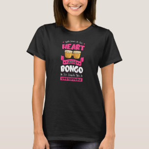 Camiseta Lição de instrumento musical de tambor Bongo para
