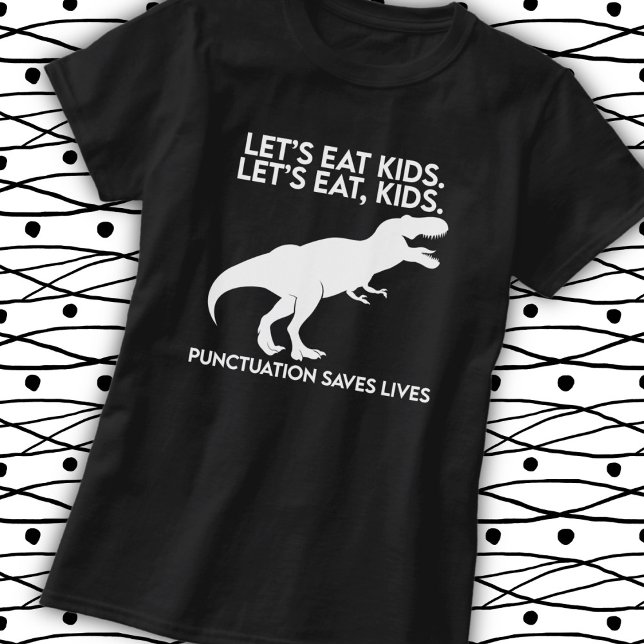 Camiseta Lição Gramática de Dinossauro Engraçado (Criador carregado)