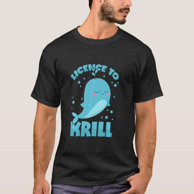 Camiseta Licença de Arma de Baleia para Krill Long Sleeve (Frente)
