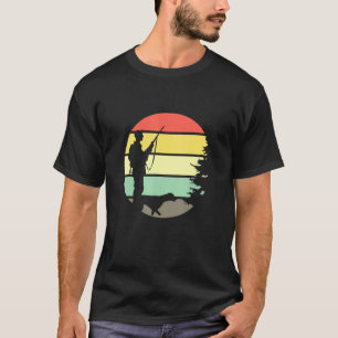 Camiseta Licença De Caça Retro Sunset Hunter Com Caça D