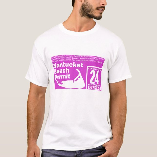 Camiseta Licença de praia de Nantucket 2024 (Frente)