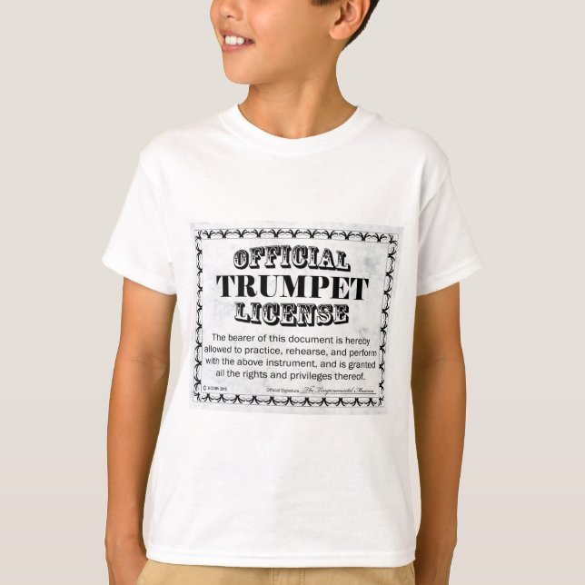 Camiseta Licença de trompete (Frente)
