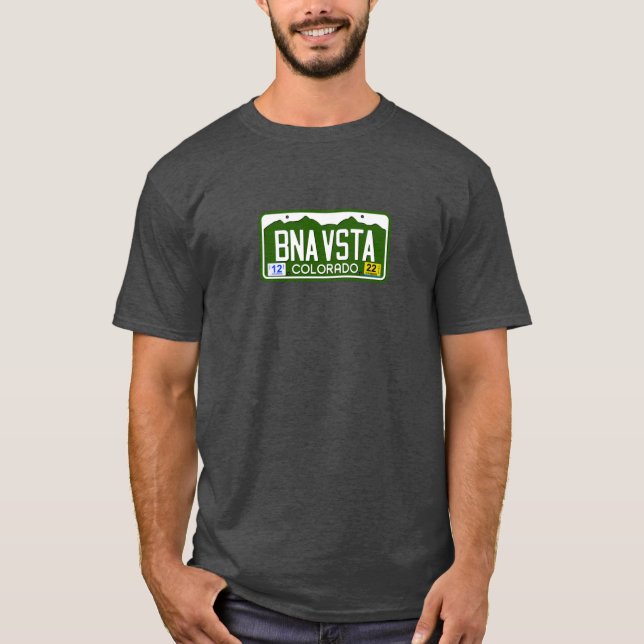Camiseta Licença do Colorado Plate BNA VSTA (Frente)