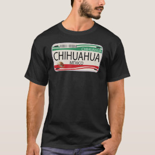 Camiseta Licença Mexicana Plate Chihuahua Bandeira Mexicana