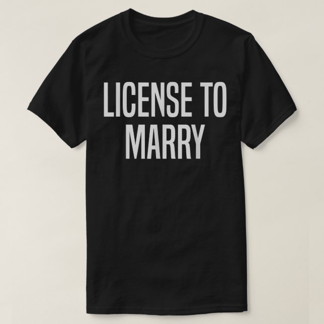 Camiseta Licença Para Casado De Minista Ordenado Oficiente (Frente do Design)