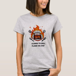 Camiseta Licença para Grill - Flame On, CHURRASCO feminino