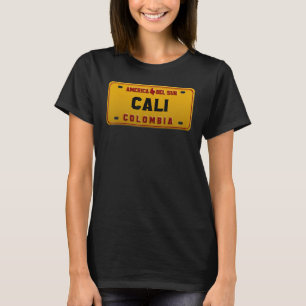 Camiseta Licença Plate Cali Colombia Capital Pachanguera Ts