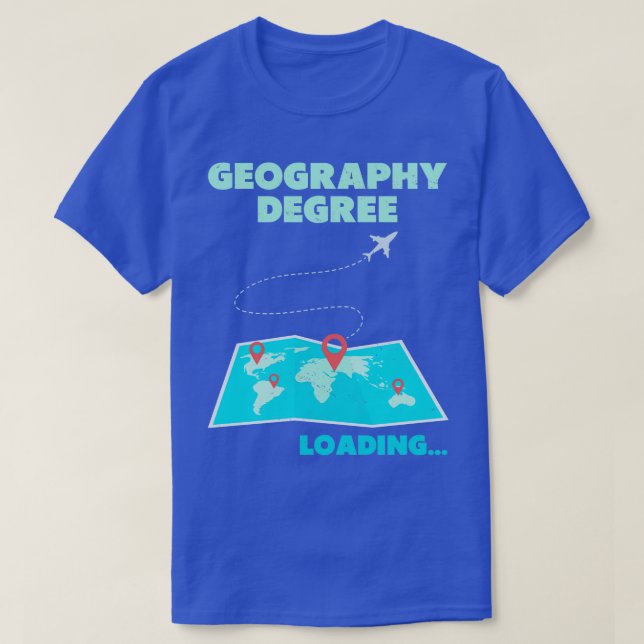 Camiseta Licenciado de Geografia Carregando Professor Estud (Frente do Design)