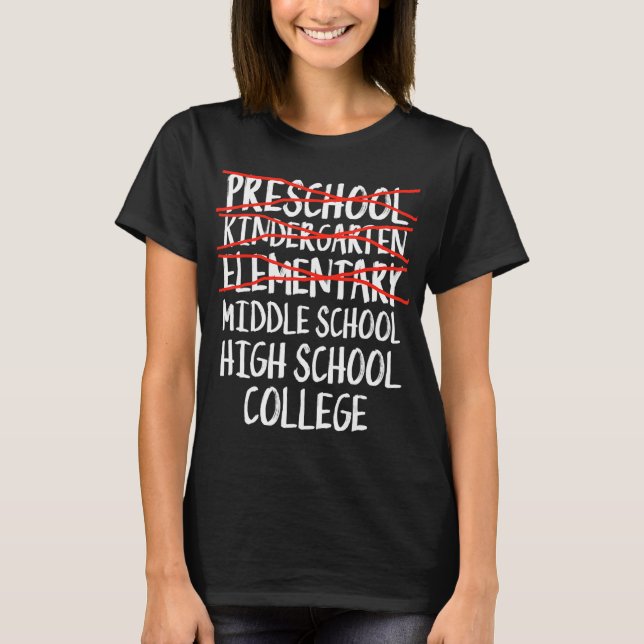 Camiseta Licenciado Elementar Presente para o Ensino Médio (Frente)