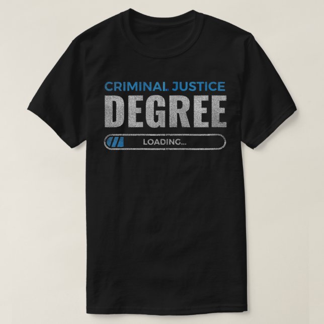 Camiseta Licenciado em Justiça Penal Carregando Estudante d (Frente do Design)