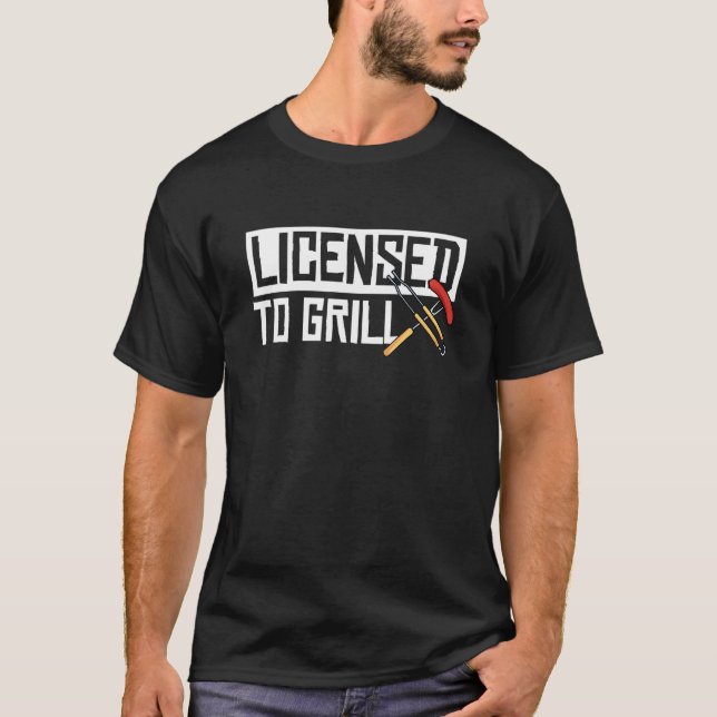 Camiseta Licenciado Para Grill Barbecue Griling Dizer (Frente)