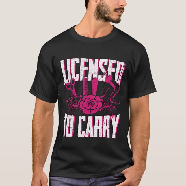 Camiseta Licenciado para Hairdresser Hair Stylist do Carreg (Frente)