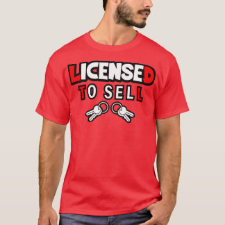 Camiseta Licenciado Para Venda De Imóveis Engraçados