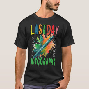 Camiseta Licenciatura do último dia Autografa para crianças