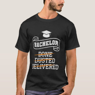 Camiseta Licenciatura FEITO LIMPO ENTREGUE Engraçado Bach
