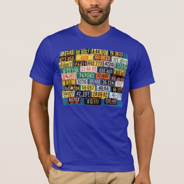 Camiseta License Plates por H. Wilson Smith (Frente)