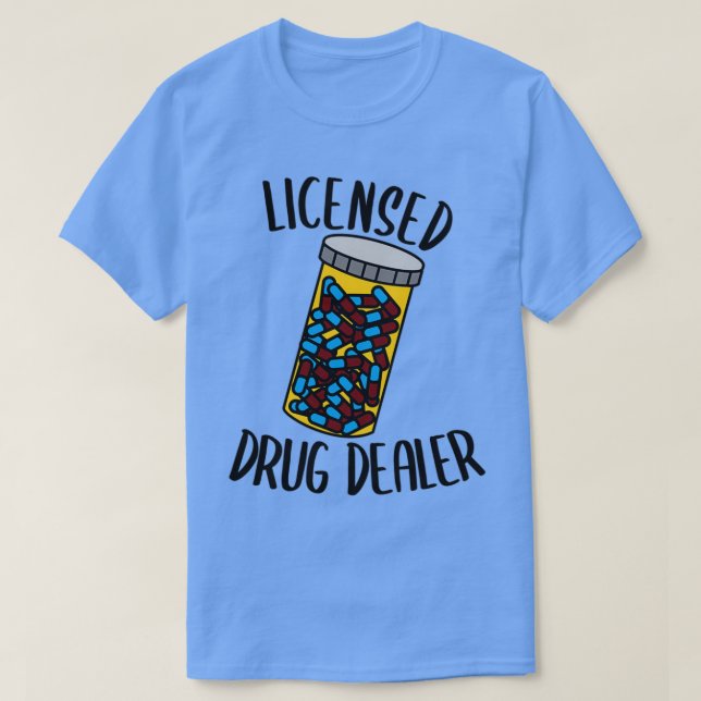 Camiseta Licensed Drug Dealer Pharmacist 4 (Frente do Design)