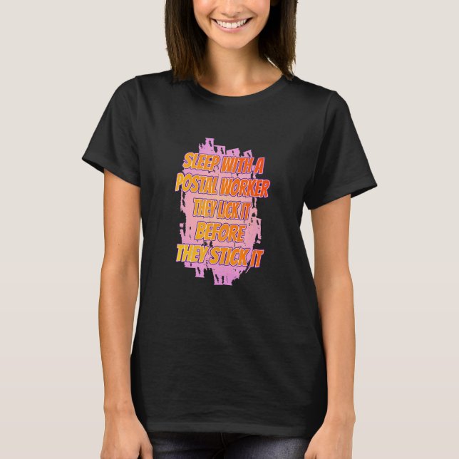 Camiseta Lick It Before Stick Postal Parcel Sarcastic Humo (Frente)